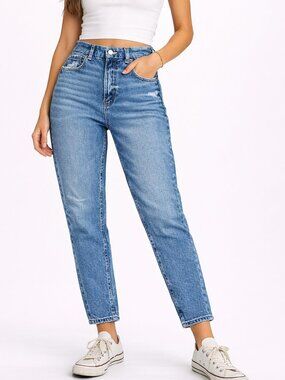 AMERICAN EAGLE Curvy Mom Jeans Real Good Hi-Rise Stretch Women's 8P Short x 26"